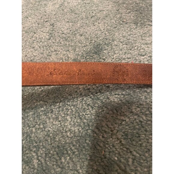 Vintage Eddie Bauer ladies leather brown belt main image 6